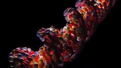 科技螺旋分子结构示意图视频的预览图